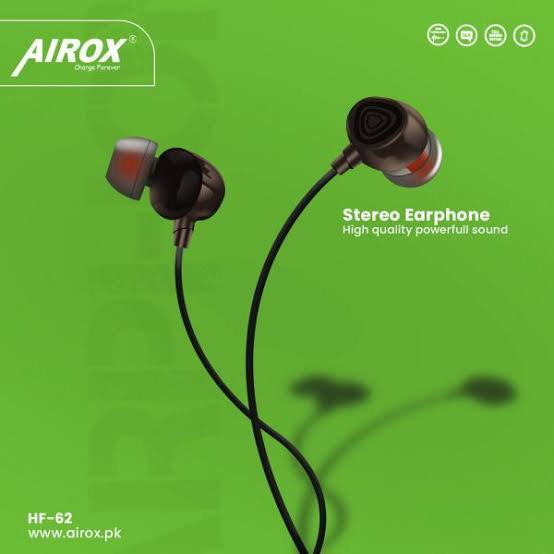 Airox HF-62 In-Ear Stereo Earphones with Mic | Black Edition