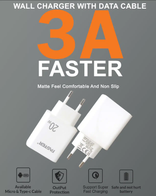 FASTER FC-11QC Fast Wall Charger 20W Qualcomm QC 3.0A