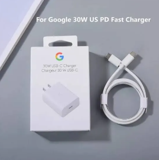 30W USB-C PD Fast Charger with Type-C Cable for Google Pixel | Wall Adapter