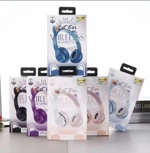 BT 5.0 Cat Ear Wireless Headset | RGB Glow Over-Ear Headphones