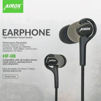 Airox HF-08 Stereo Earphones | High-Definition Sound Quality