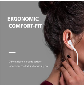 iP Lightning Handfree | Earphones | In-Ear Headphones / Earphones Wired with Lightning Connector for iP 14/13/12/11/XR/XS/X/8 iP (Built-in Microphone & Volume Control) iP Handsfree