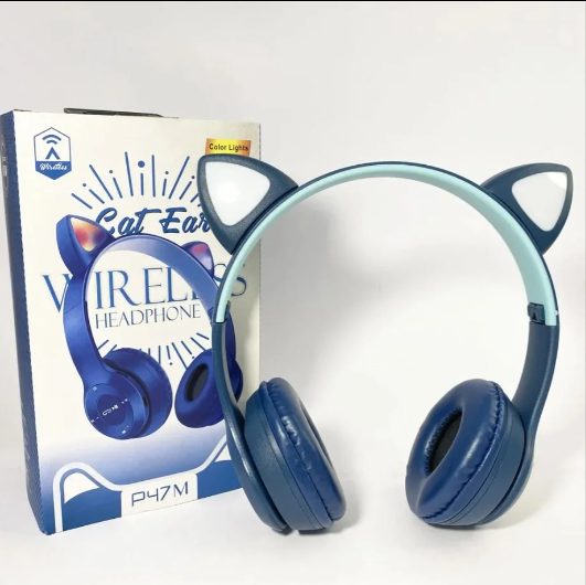 BT 5.0 Cat Ear Wireless Headset | RGB Glow Over-Ear Headphones