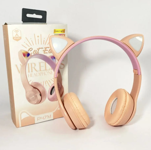 BT 5.0 Cat Ear Wireless Headset | RGB Glow Over-Ear Headphones