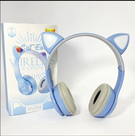 BT 5.0 Cat Ear Wireless Headset | RGB Glow Over-Ear Headphones